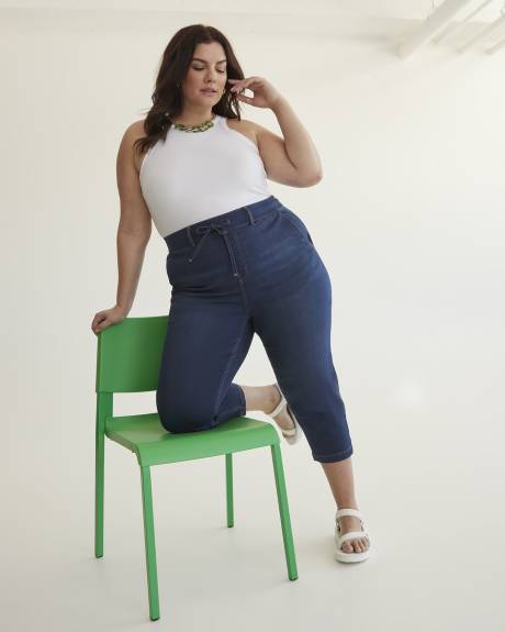 1948 Fit, Sretch Denim Capri, Dark Wash - d/C Jeans