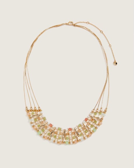 Collier court avec billes multicolores - In Every Story
