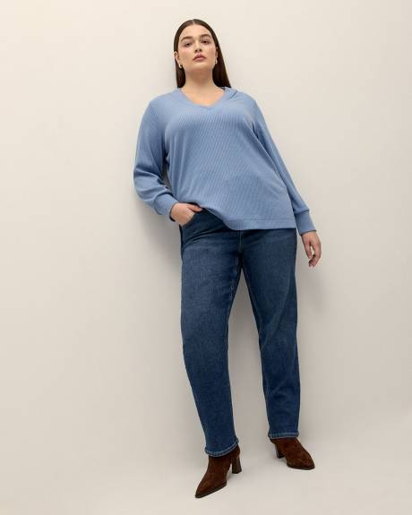 Haut en tricot avec manches longues bouffants