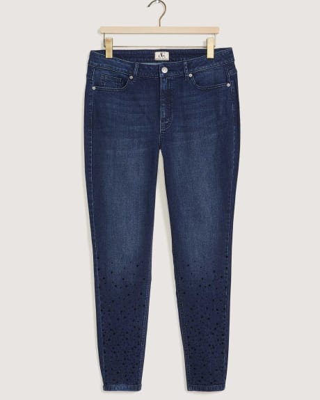 Embellished Skinny-Leg Jeans, Dark Wash - d/C Jeans