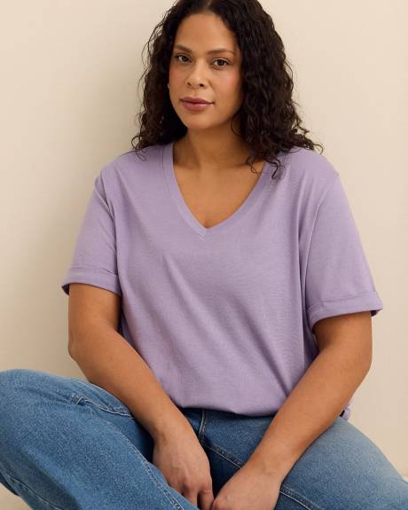 T-shirt &agrave; manches courtes, coupe boyfriend - Essentiels PENN.