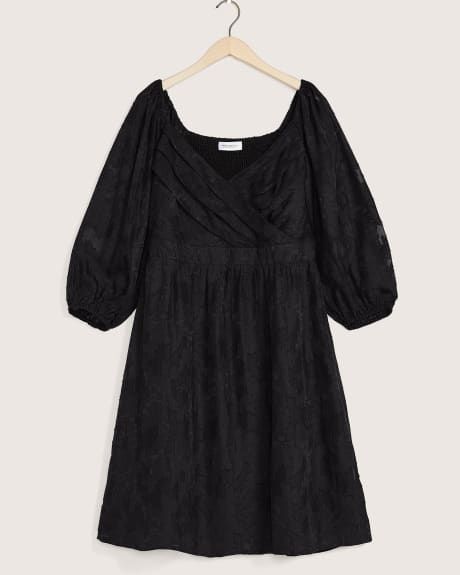 Long-Sleeve Burnout Dress - Addition Elle