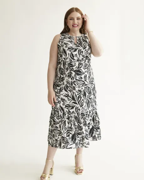 Responsible, Leaf-Print Sleeveless Maxi Dress