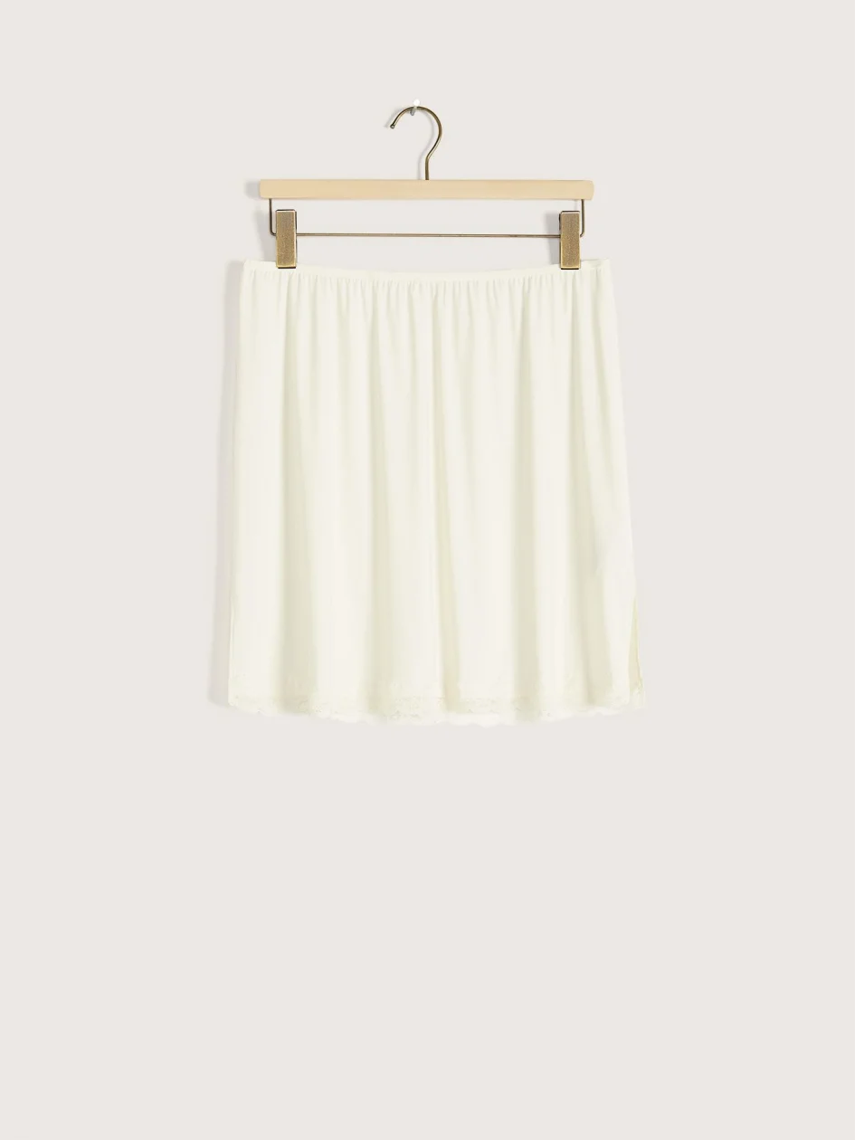 Half Slip Skirt with Lace Trim - Addition Elle
