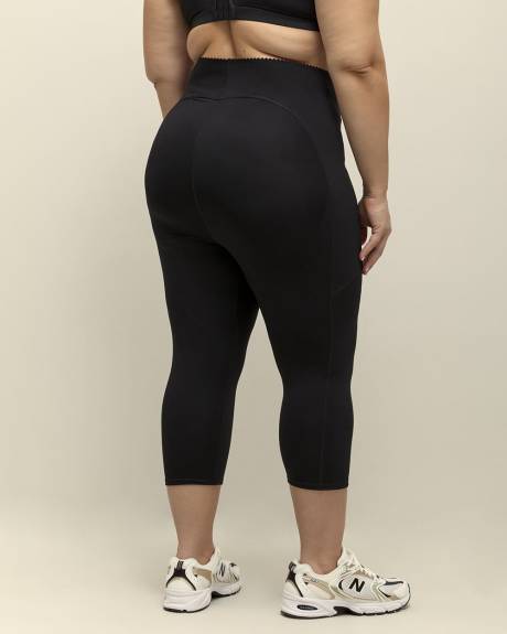 Legging capri noir sculptant, tissu responsable - Active Zone