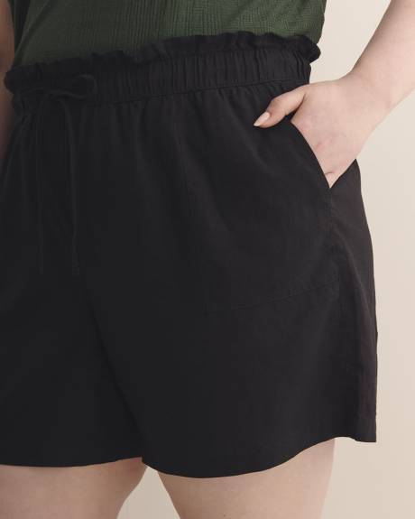 Linen Blend Pull-On Short