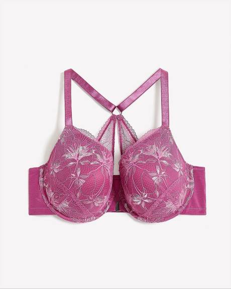Soutien-gorge pigeonnant à dos nageur avec fermeture avant - Déesse Collection
