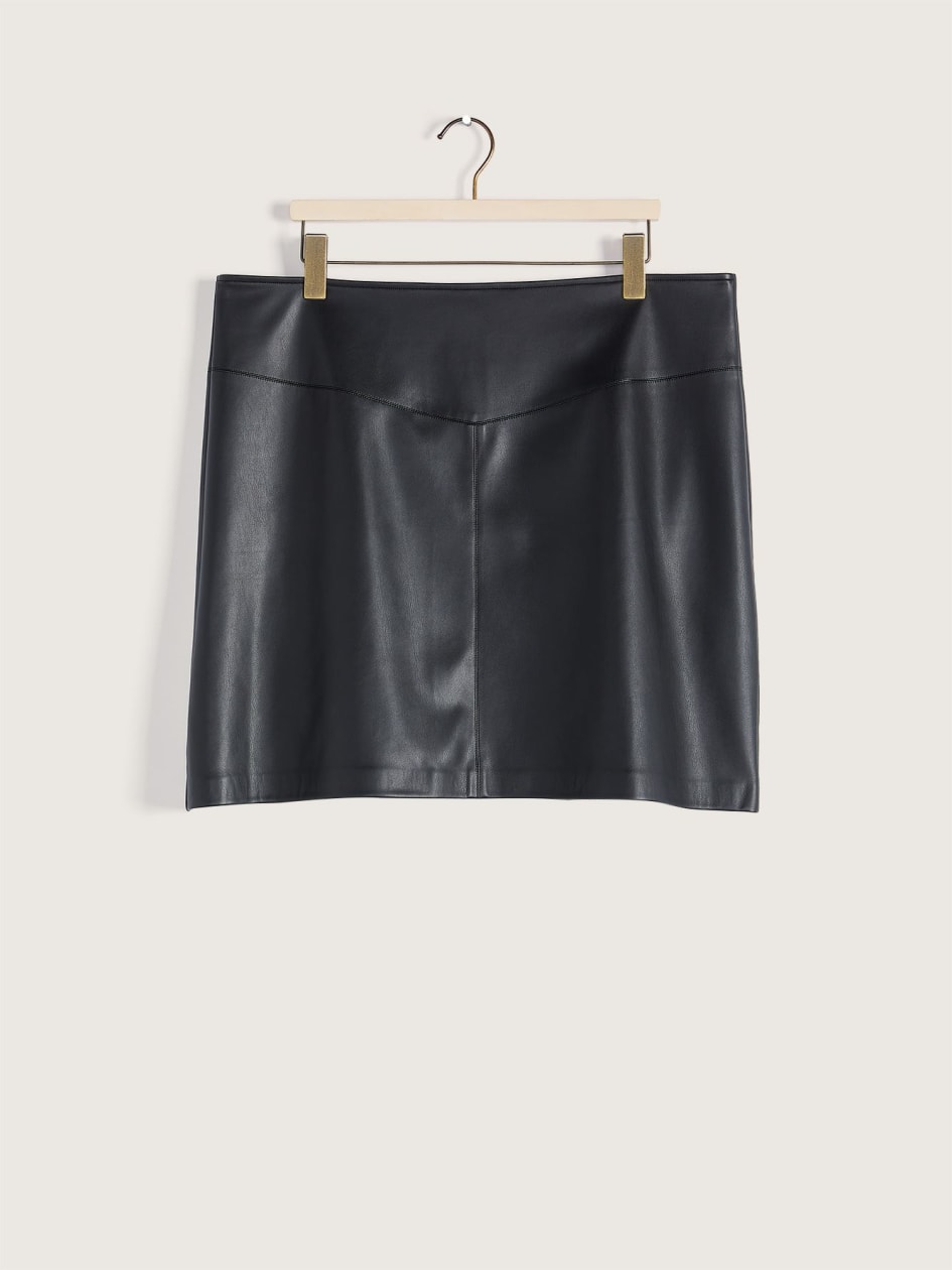 Faux-Leather High-Waist Skirt - Addition Elle | Penningtons