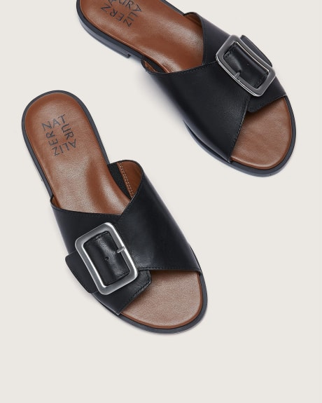 Regular Width, Slip On Sandal with Decorative Buckle - Naturalizer