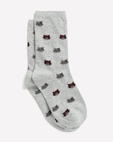 Chaussettes à motif de chats