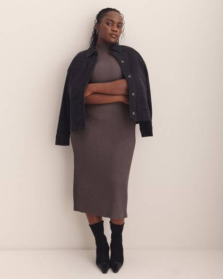 Robe mi-longue sans manches à col montant - Addition Elle