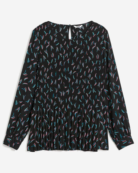 Responsible, Pleated A-Line Blouse