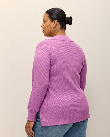 Knit Top with Long Bubble Sleeves