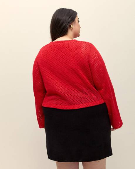 Cardigan noué à manches cloches