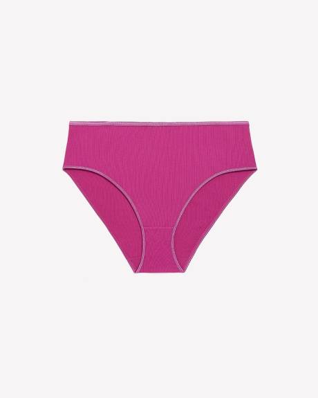 High-Cut Ribbed Knit Brief - ti Voglio