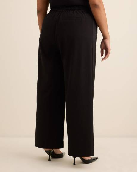 Pantalon à enfiler noir style smoking à jambe évasée Pantalon à enfiler noir style smoking à jambe évasée
