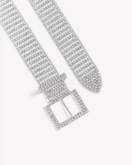All-Over Rhinestone Belt
