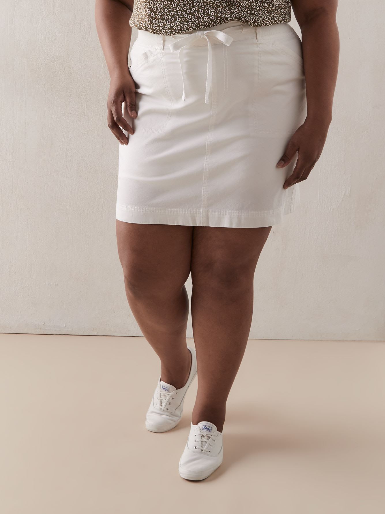 Skort With Ribbed Waistband - In Every Story