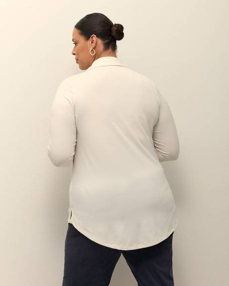 Buttoned-Down Knit Shirt