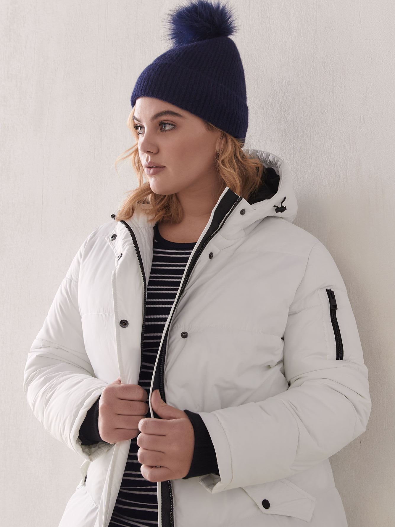 Atlantic White Long Puffer Coat Addition Elle Penningtons
