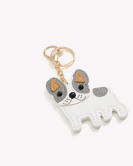 Porte-cl&eacute;s breloque pour sac en forme de chien