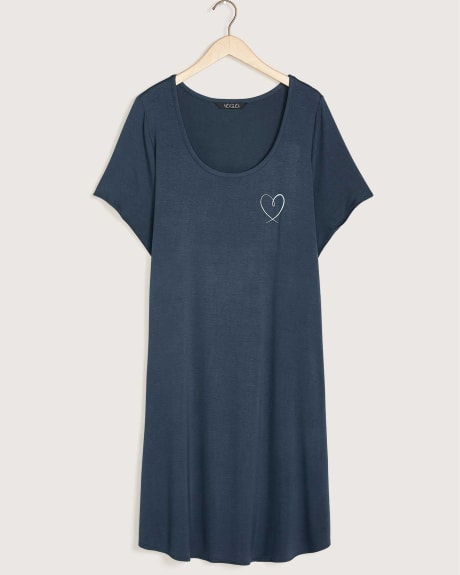 Short-Sleeve Sleepshirt With Print - tiVOGLIO