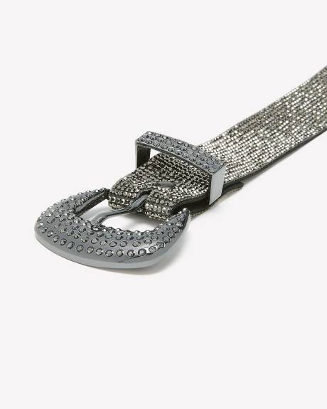 Ceinture noire scintillante
