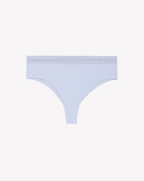 Cheeky Blue Brief with Wide Lace Waistband - ti Voglio