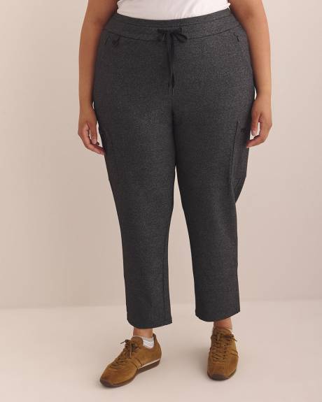 Petite, Cargo Heather Knit City Pant - Active Zone