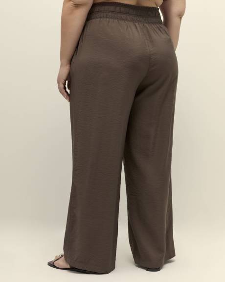Palazzo-Leg Pant with Elastic Waistband