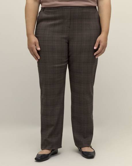 Plaid Straight-Leg Savvy Pant - PENN. Essentials