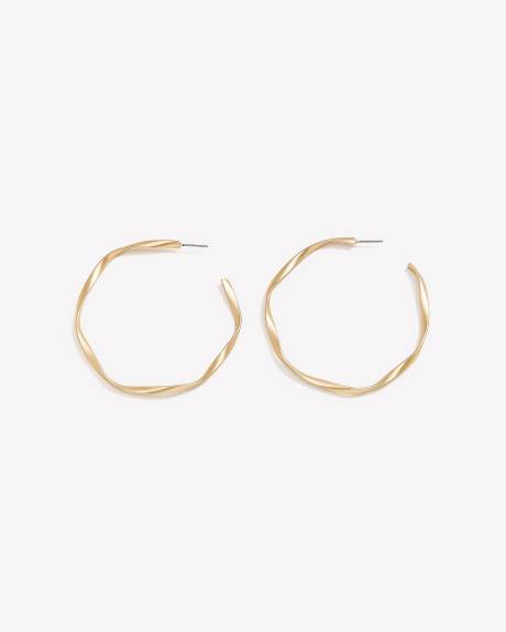Large Golden Hoop Earrings - Addition Elle