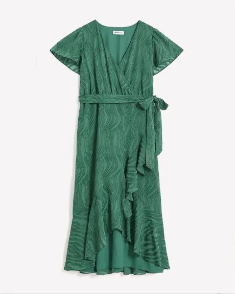 Woven Wrap Sangria Dress - Additon Elle