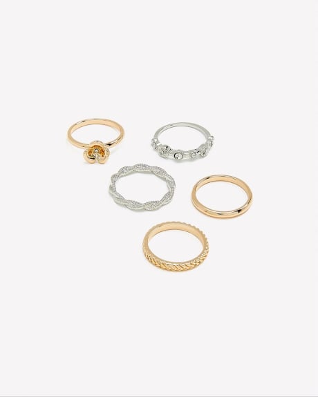 Assorted Plating Rings, Set of 5