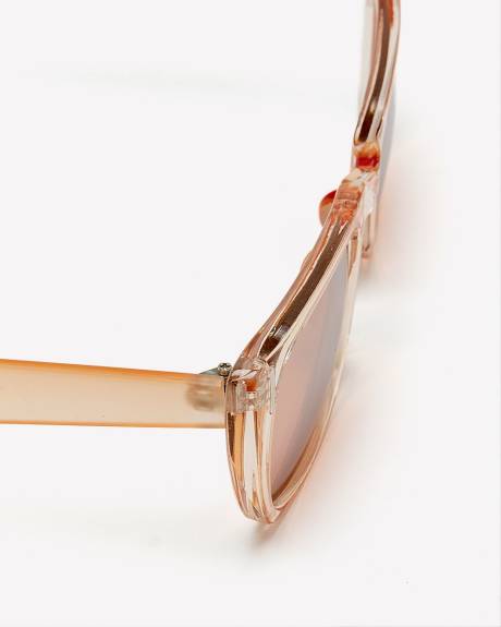 Lunettes de soleil Wayfarer, couleur pêche
