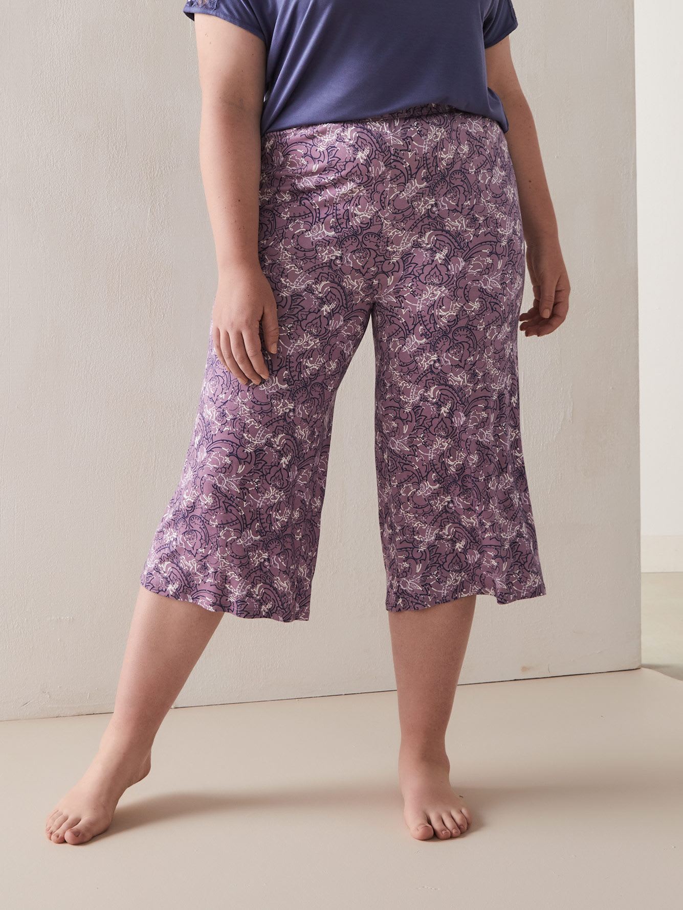 Printed Wide Leg PJ Capri Pants Penningtons