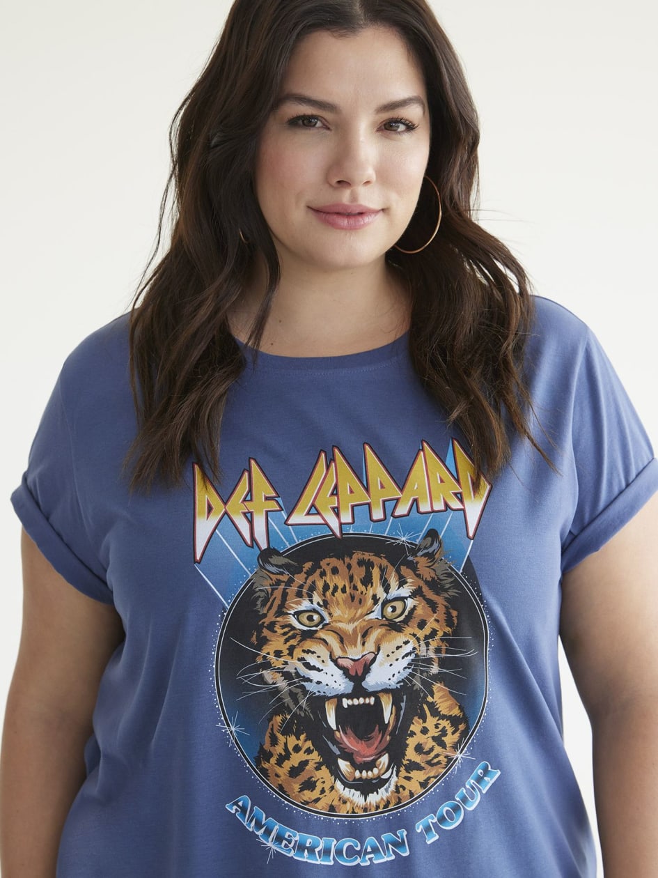 Short-Sleeve License T-Shirt with Def Leppard Print