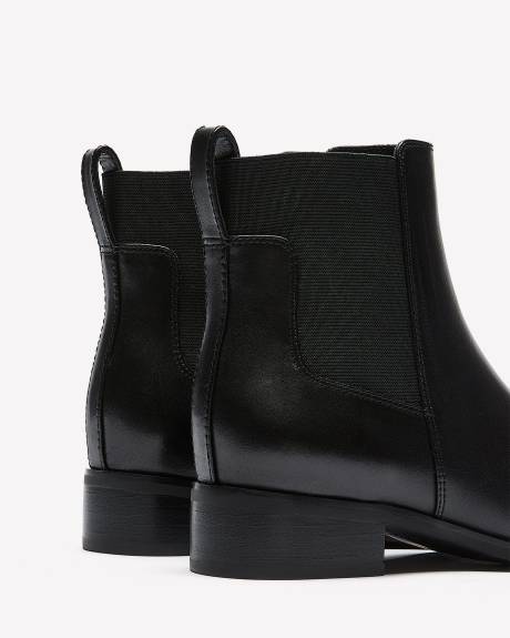 Botte courte Callie en cuir imperméable, pied très large - Blondo