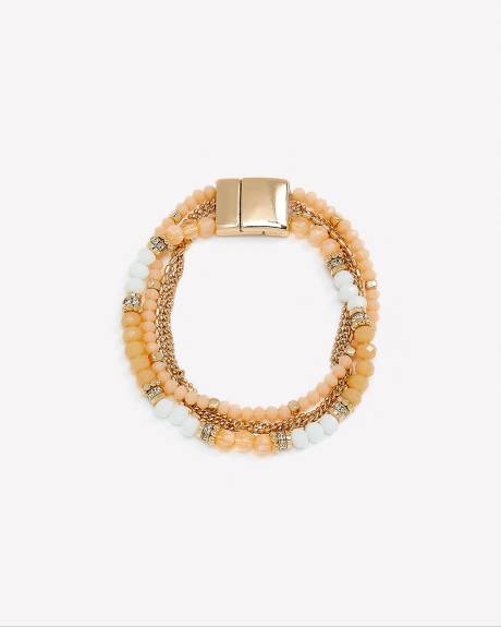 Bracelet à billes avec fermeture aimantée