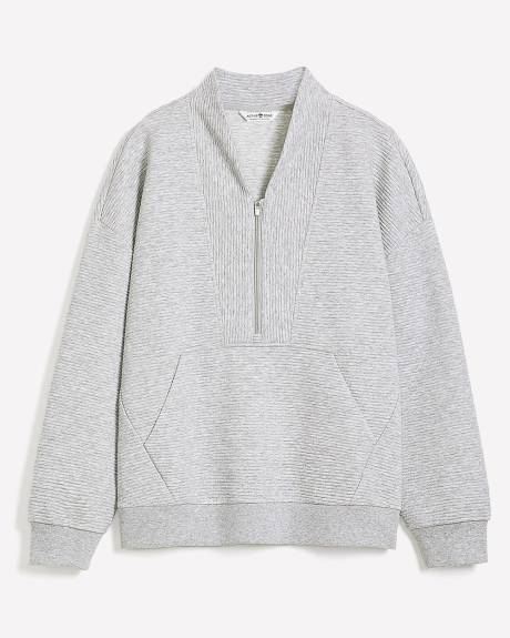 Heather Grey Ottoman Fashion Pullover - Active Zone
