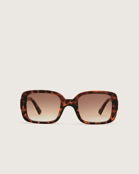 Lunettes de soleil carrées avec imprimé