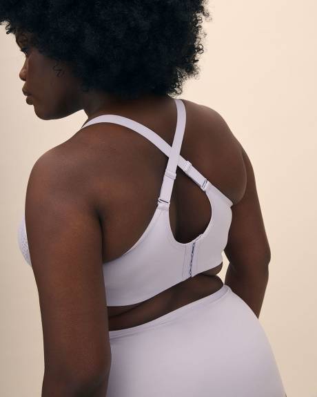 Blue Wireless Plunge Bra With Lace - Déesse Collection