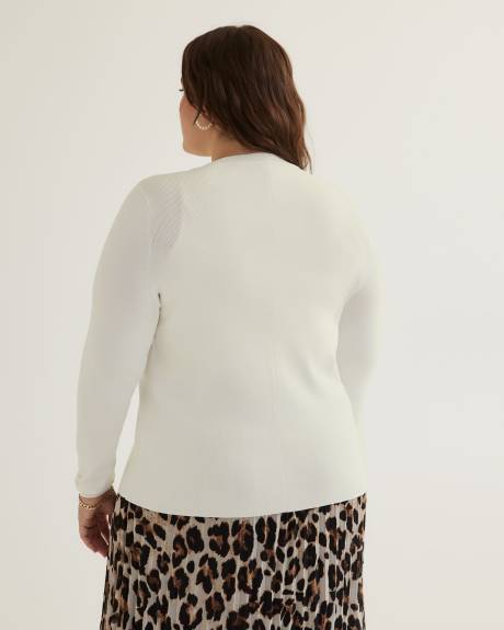 Buttoned Down Cardigan with Pointelle Stitches