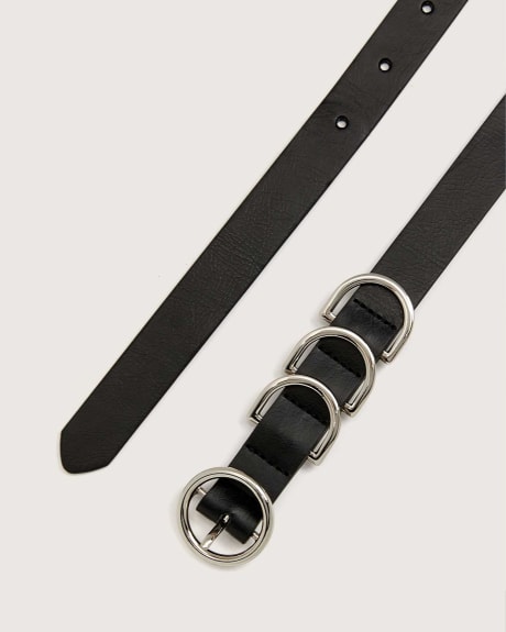 Skinny Belt With Multi D Rings - In Every Story