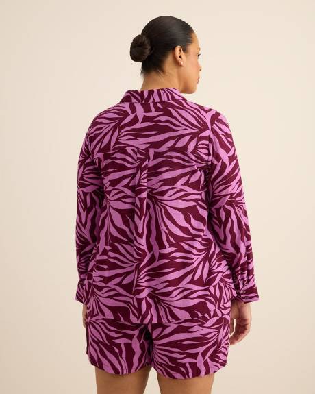 Chemisier en lin m&eacute;lang&eacute;