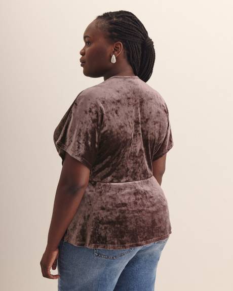 Haut cintré et évasé en velours - Addition Elle
