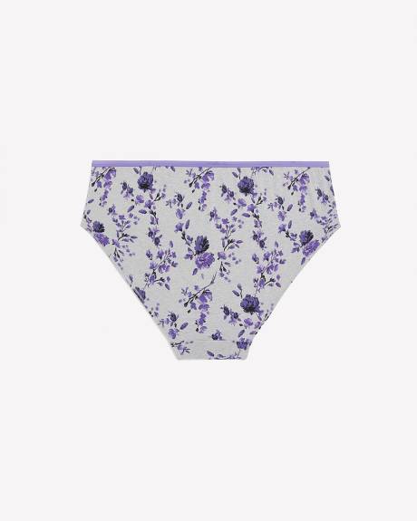 Culotte &eacute;chancr&eacute;e fleurie en coton teint - ti Voglio