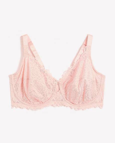 Pink Lace Underwire Bra - Déesse Collection
