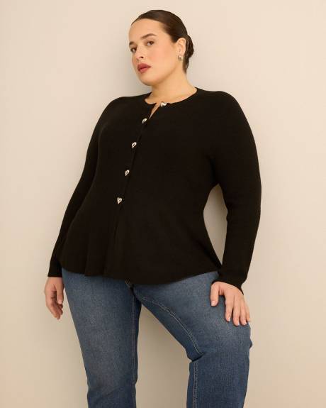 Responsible, Long-Sleeve Peplum Sweater