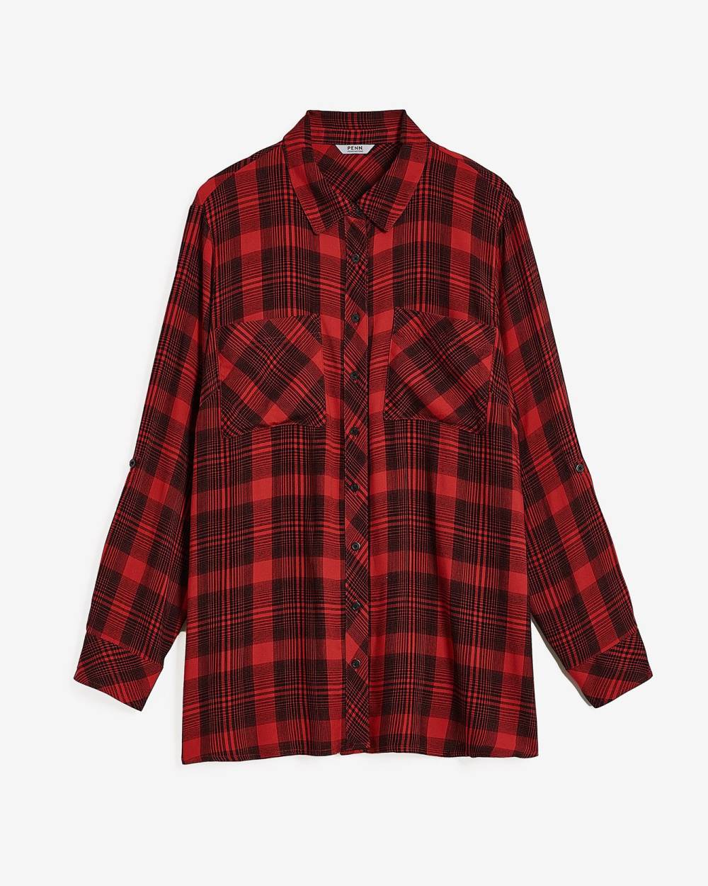 High low plaid shirt on sale